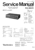 Technics - RSB-605 - Service manual 
